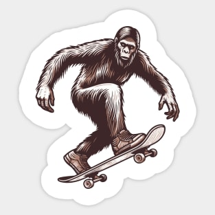 Monkey Skater Sticker